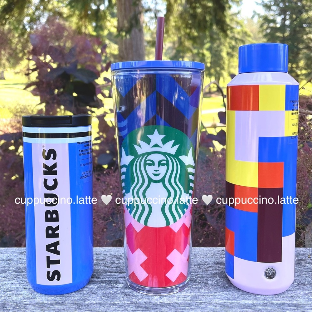 💙LAST TRIO💜Starbucks Target Summer 2 Tumblers - Picture 1 of 14